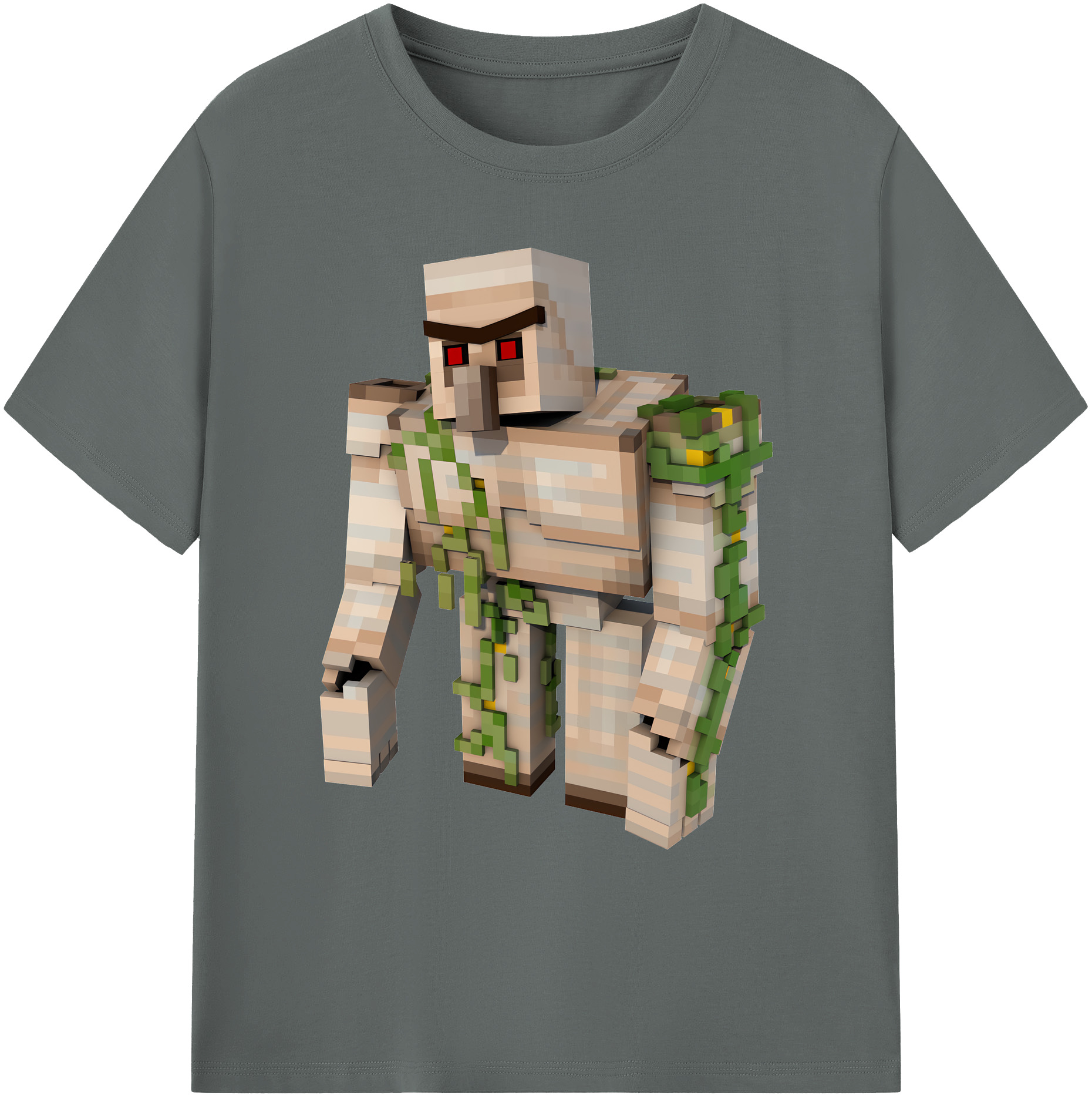 （画像用） マインクラフト ブロックの世界 Minecraft MC Block world 綿100％ メンズ半袖Tシャツ｜肌触りやわらか＆通気性